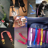 Pet Cat Dog Car Seat Belt Adjustable Pet Seat Vehicle Dog Harness Lead Clip Safety Lever Traction Dog Collars Dogs Accessoires